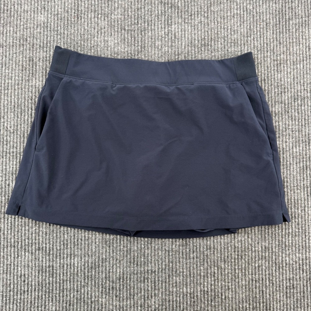 Athleta Soho Womens 10 Navy Blue Athletic Tennis Golf Skort Mini Skirt